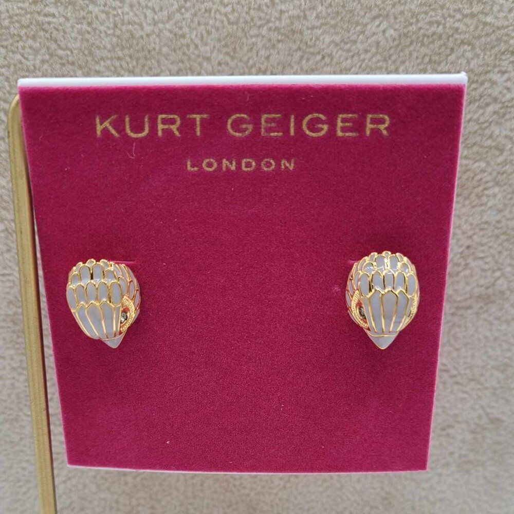 Kurt Geiger Purple Enamel Stud Eagle Earrings NWT!  NEW!